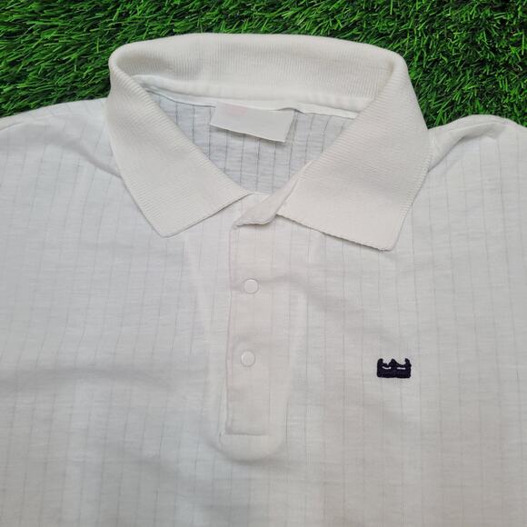 VTG 80s Kings Road Polo Tennis Shirt Mens M Color Block Textured - Picture 2 of 11